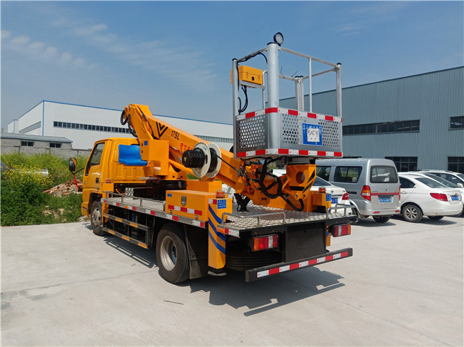 國六江鈴藍牌17.2米伸縮臂高空作業(yè)車