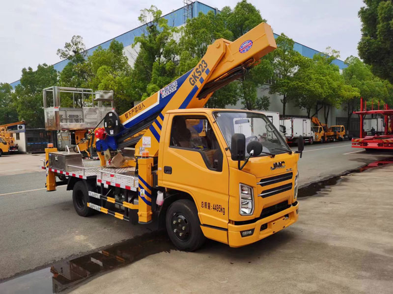 23米江鈴藍牌直臂伸縮式高空工作車-CL5042JGKA6DS